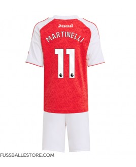 Günstige Arsenal Gabriel Martinelli #11 Heimtrikotsatz Kinder 2025-26 Kurzarm (+ Kurze Hosen)